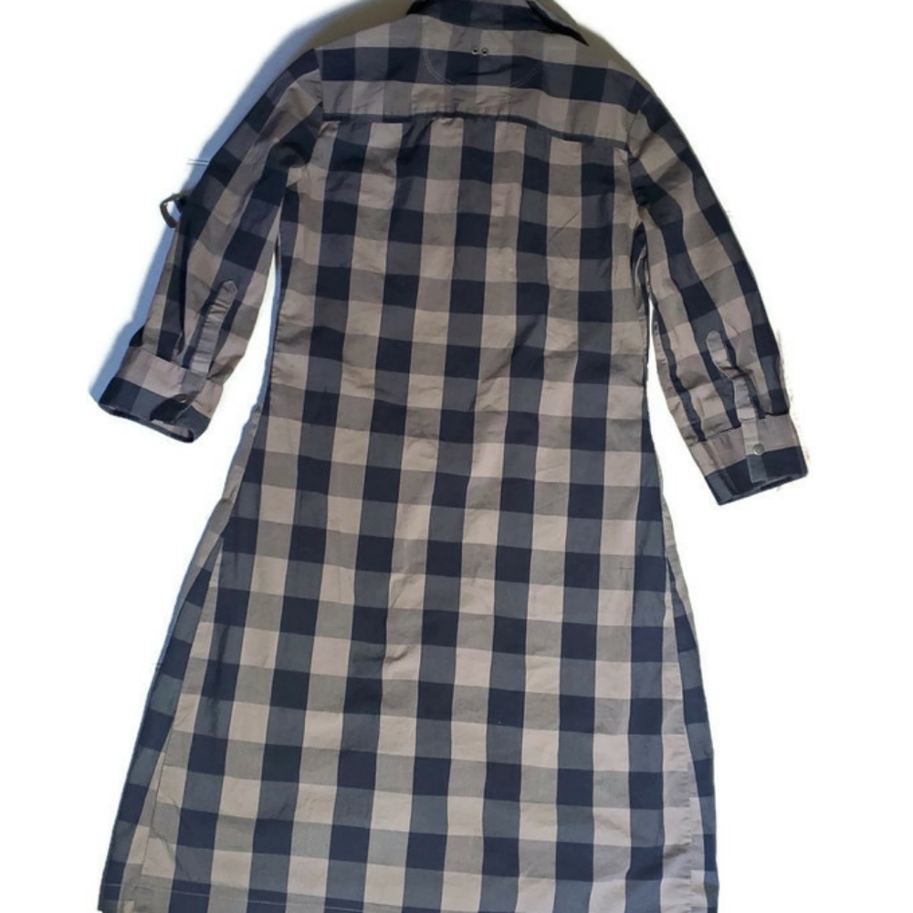 VTG Converse One Star XS button up checker midi dress Y2k 00s Buffalo Check - Picture 2 of 9